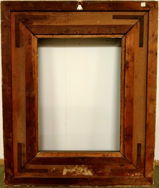 Antica grande cornice meccata, inglese del 1800 in legno meccato