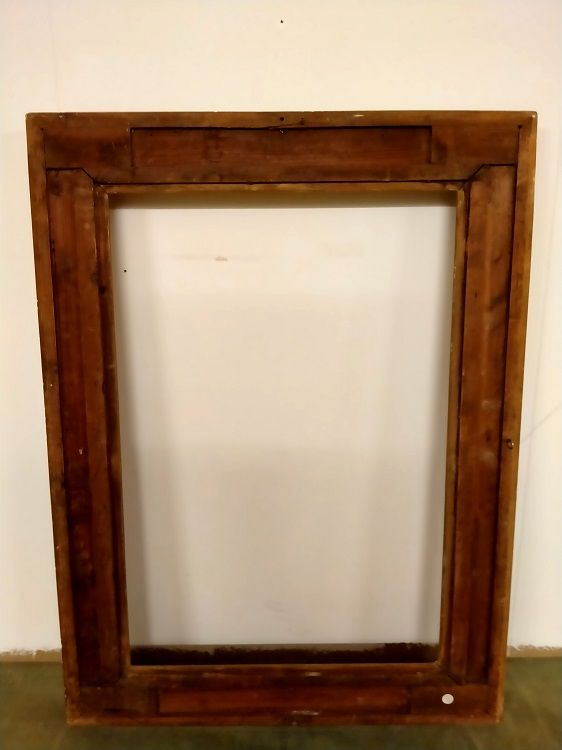 Antica cornice rettangolare inglese in legno dorato del 1800