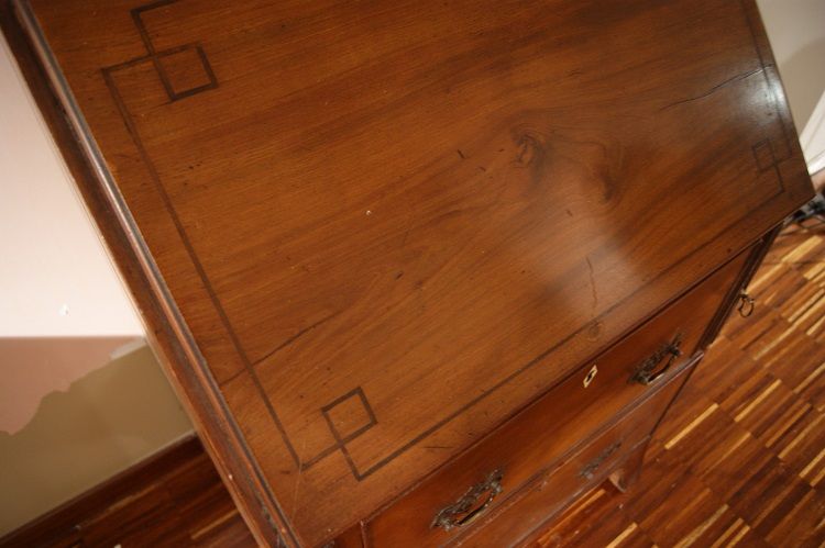 Antico piccolo trumeau tumoncino del 1800 in stile Biedermeier