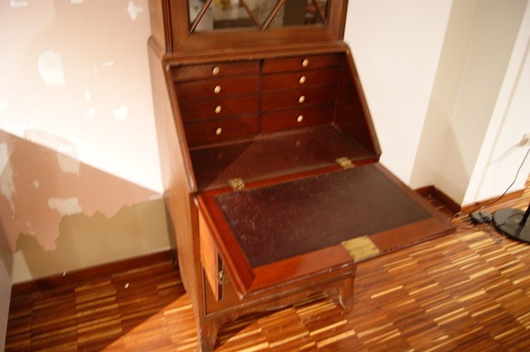 Antico piccolo trumeau tumoncino del 1800 in stile Biedermeier