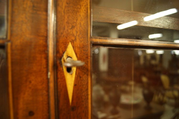 Antico trumeau stile Regency del 1800 in piuma di mogano 
