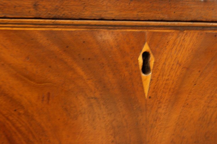 Antico trumeau stile Regency del 1800 in piuma di mogano 