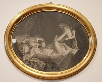 Gravure ancienne de la fin des années 1800 représentant une jeune fille