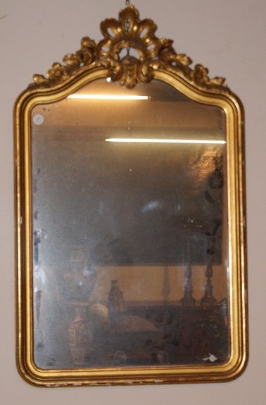 Specchiera francese Luigi XVI con cimasa