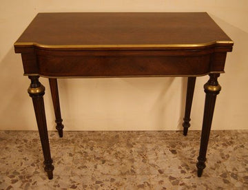 Antique French console card table from the 1800s, Louis XVI style