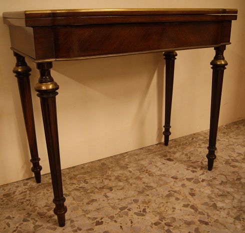 Antico tavolino da gioco consolle francese del 1800 stile Luigi XVI