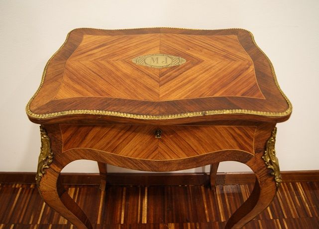 Antica toilette francese stile Luigi XV del 1800 in bois de rose
