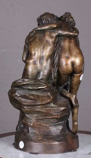 Antica scultura in bronzo francese del 1800 firmata Clodion Claude