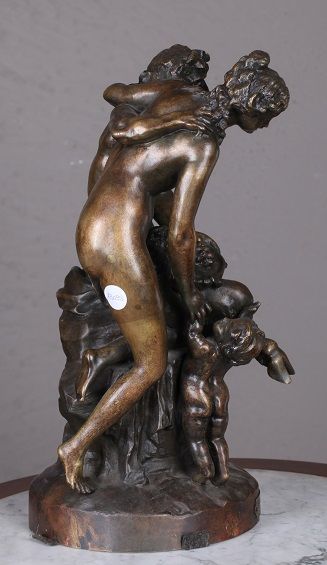 Antica scultura in bronzo francese del 1800 firmata Clodion Claude