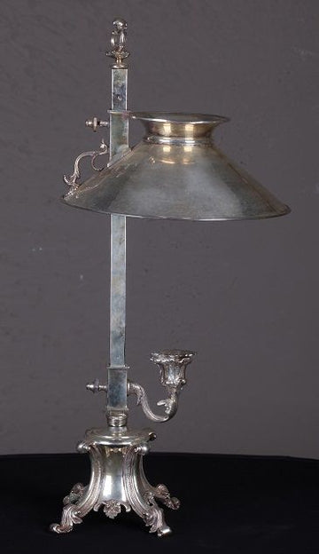 Lampe de bureau anglaise antique à Sheffield datant de 1900