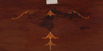 English bean-shaped coffee table with inlay
