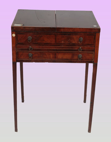 Antique Georgian Sewing Dressing Table from the late 1700s in mahogany