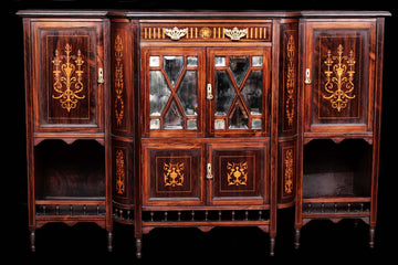 1800s English Victorian style 4-door rosewood sideboard 