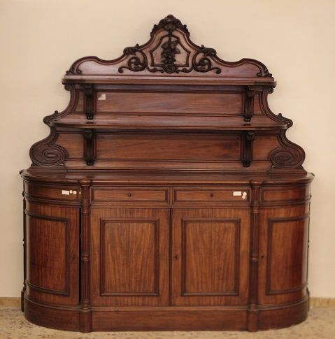 Antica piattaia credenza francese del 1800 stile Luigi Filippo 