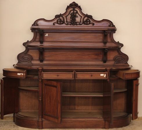 Antica piattaia credenza francese del 1800 stile Luigi Filippo 