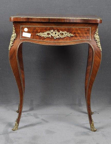 Antique French Dressing Table from the 1800s in Louis XV style inlaid with bronzes
