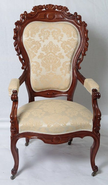Antique French armchair from 1800 Louis Philippe style in mahogany