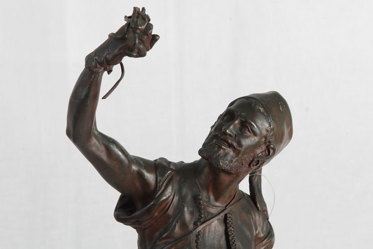 Antica scultura in bronzo francese firmata Pierre-Jules Mêne del 1800