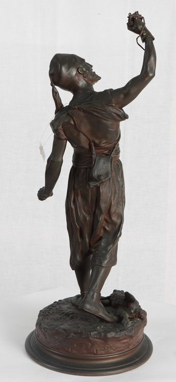 Antica scultura in bronzo francese firmata Pierre-Jules Mêne del 1800