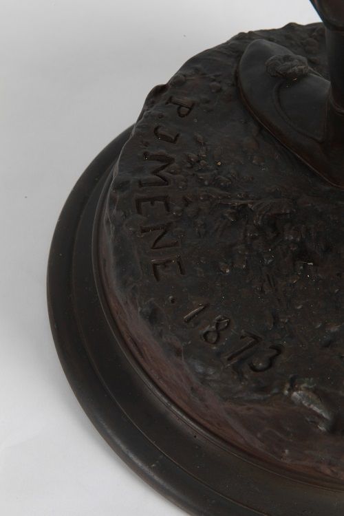Antica scultura in bronzo francese firmata Pierre-Jules Mêne del 1800