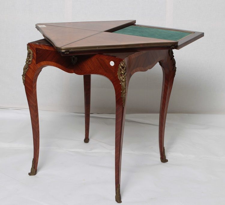 Antico tavolino da gioco tecnica ebanista Paul Sormani francese 1800 