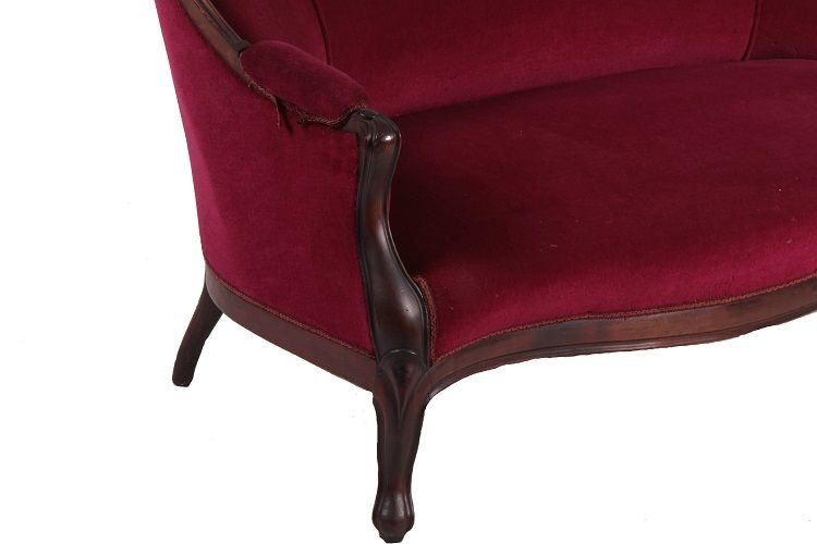 Antico divano francese del 1800 stile Luigi Filippo in massello mogano