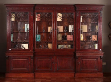 Grande bookcase libreria Inglese stile Regency del 1800 in mogano 14132-1881