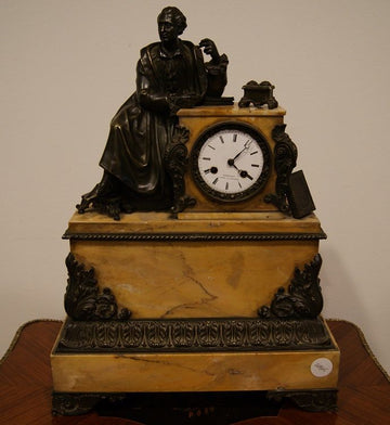 Antique French mantel clock from the 1800s, Empire style