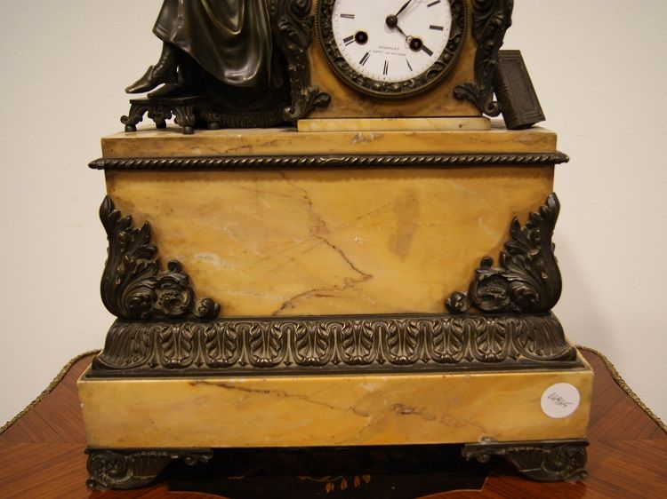 Antico orologio da tavolo francese del 1800 stile Impero 