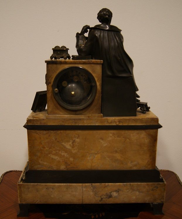 Antico orologio da tavolo francese del 1800 stile Impero 