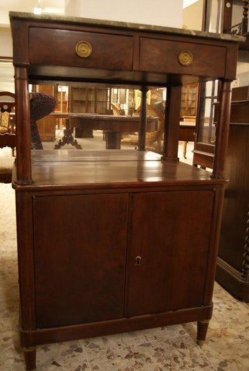 Antique French small sideboard from the 1800s in Empire style in mahogany