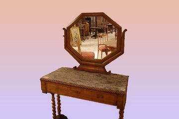 Antique French Dressing Table from the 1800s, Charles X style, in mahogany wood