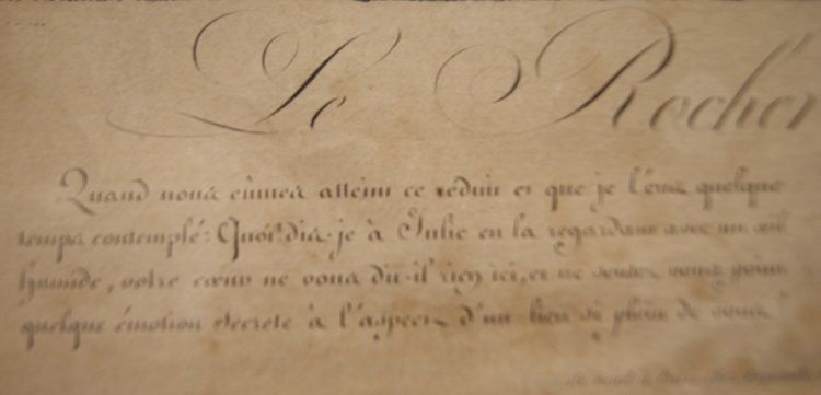 Antica stampa francese del 1800 La Rocher de Meillerie"