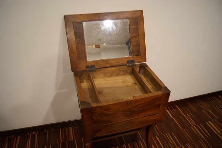 Antica toilette francese del 1800 stile Direttorio in legno di noce