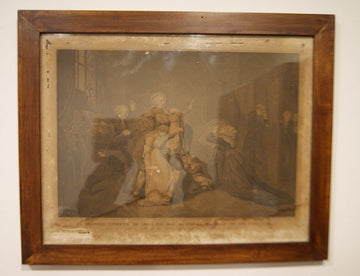 Estampe française de 1800 représentant la dernière conversation de Louis XVI avec sa famille