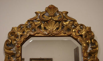 Miroir doré ancien de style Louis XIV du 19ème siècle