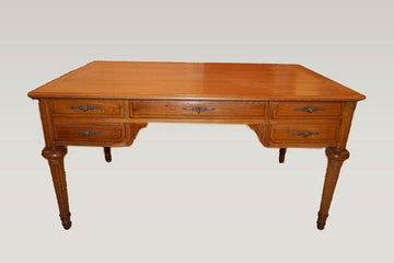 Antique French writing desk from 1800 Louis XVI style in oak