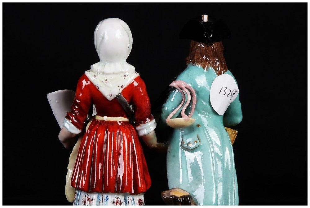 Antiche statuine in porcellana antica tedesca Sin Zin Dorrf del 1800