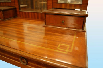 Antique French Dressing Table from 1800 Louis XVI style in mahogany