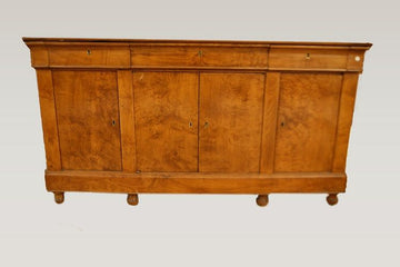 French Empire style elm burl sideboard