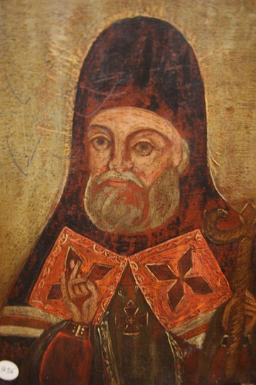 Antica icona russa del 1800 santi