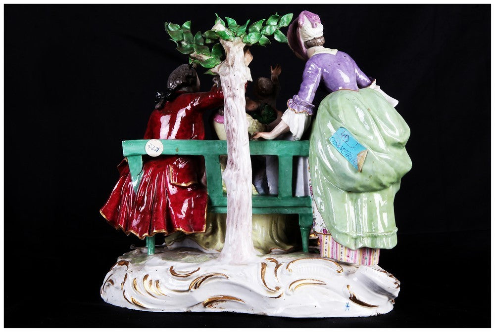 Antiche statuine in porcellana antica tedesca di Meissen del 1900