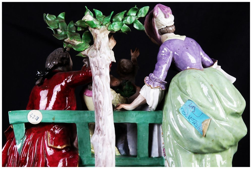 Antiche statuine in porcellana antica tedesca di Meissen del 1900