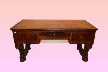 Antique 19th century French Directoire style writing desk in mahogany