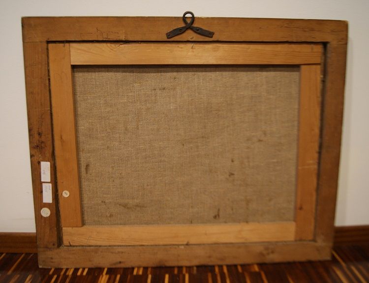 Antico dipinto italiano del 1600 scena pastorale