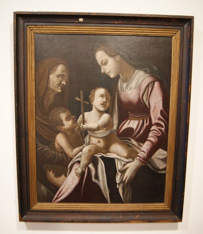 Huile sur toile Madone avec l'Enfant de Bartolomeo Schedoni, cercle de 1600