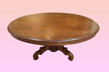 Grande table extensible française antique des années 1800