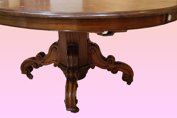 Grande table extensible française antique des années 1800