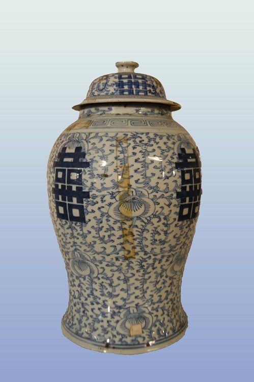 Antica putisce di inizio 1800 in porcellana cinese decorata