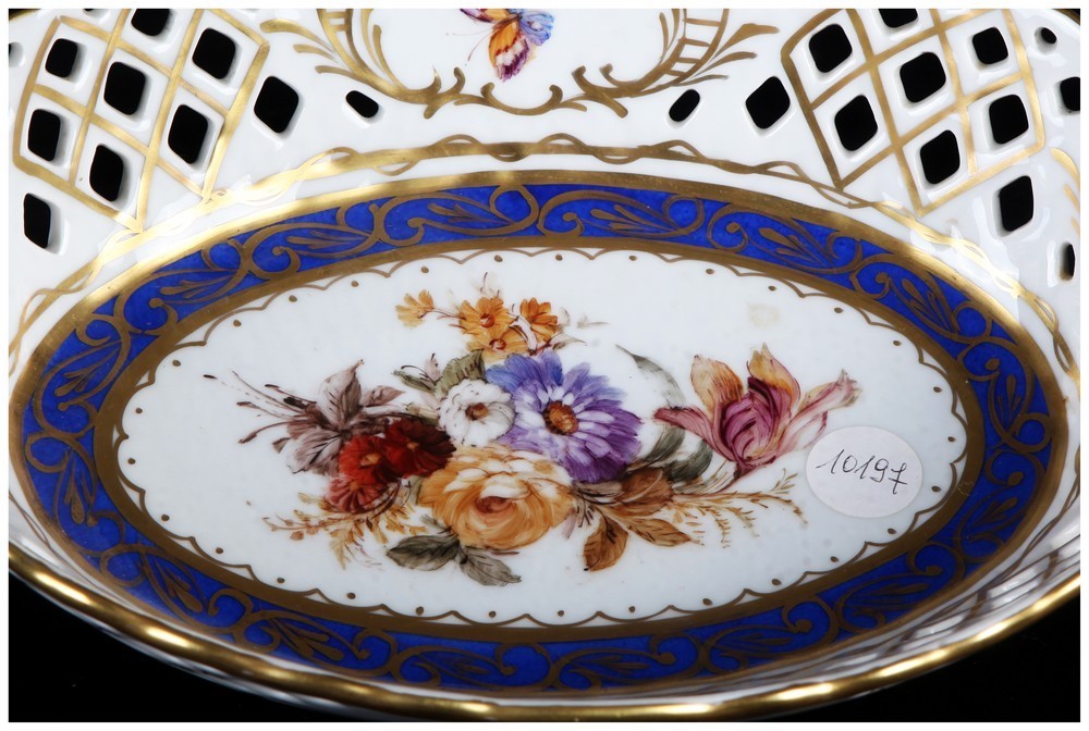 Antico centrotavola francese del 1800 in porcellana di Sevres